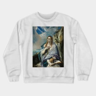 The Penitent Magdalene by El Greco Crewneck Sweatshirt